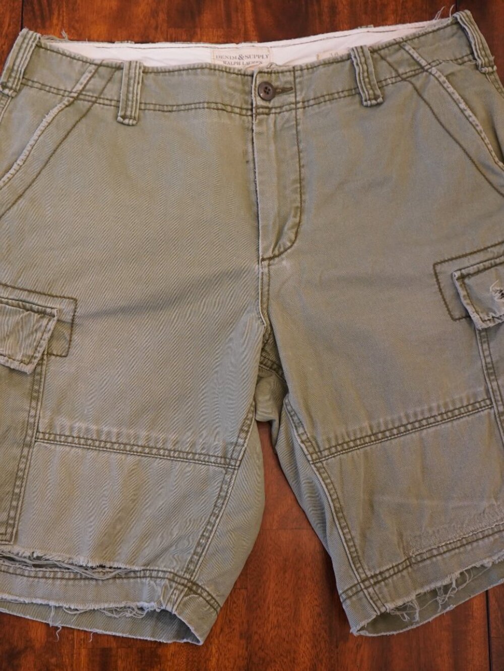 Denim & Supply Ralph Lauren Cargo Shorts Men's 36 Olive Green Military